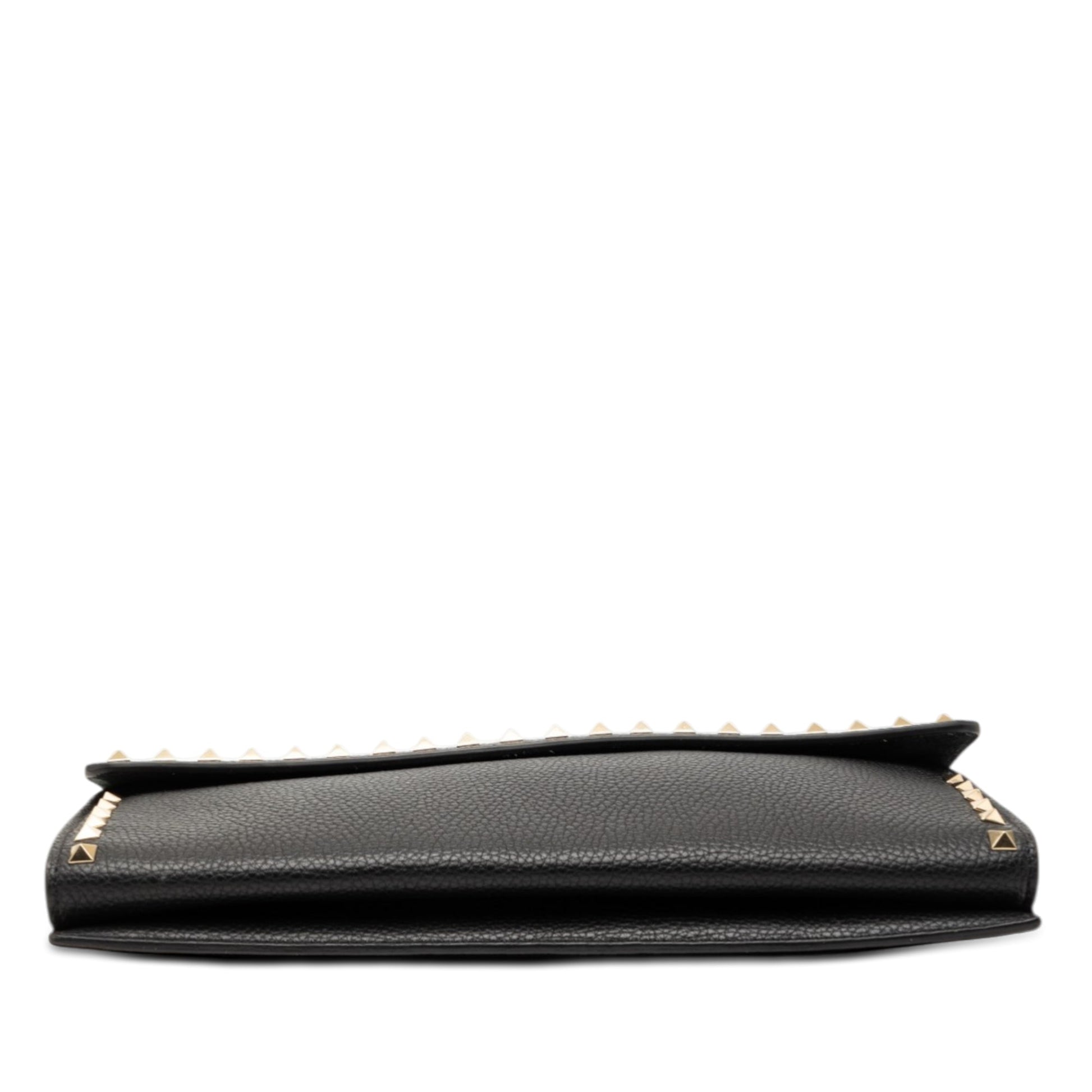 Valentino Grained Calfskin Rockstud Wristlet Clutch