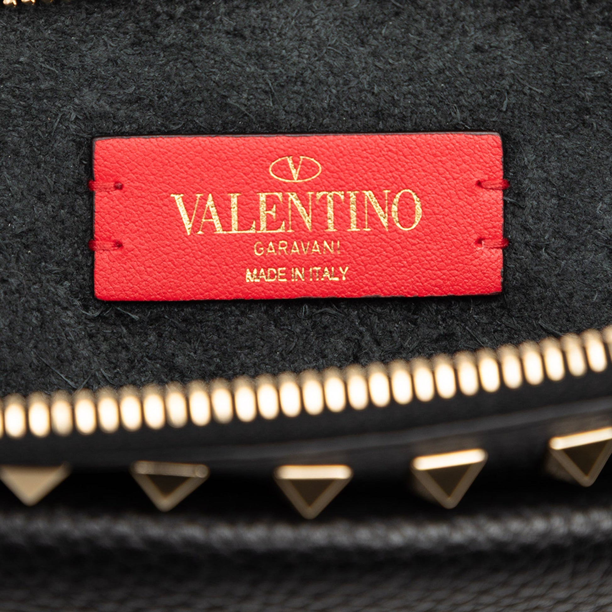 Valentino Grained Calfskin Rockstud Wristlet Clutch