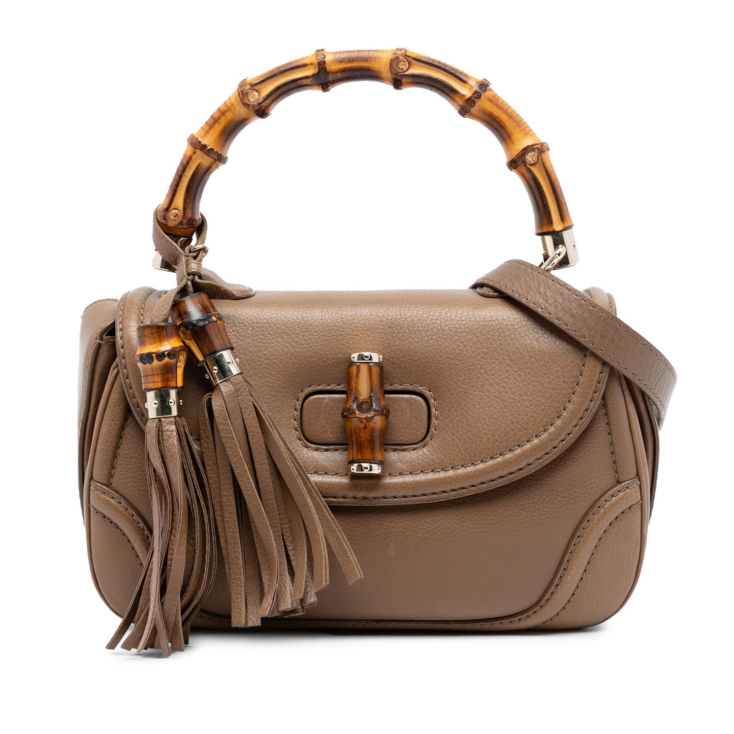 Gucci Medium Calfskin New Bamboo Top Handle Bag