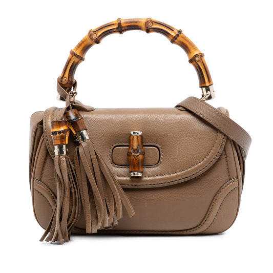 Gucci Medium Calfskin New Bamboo Top Handle Bag