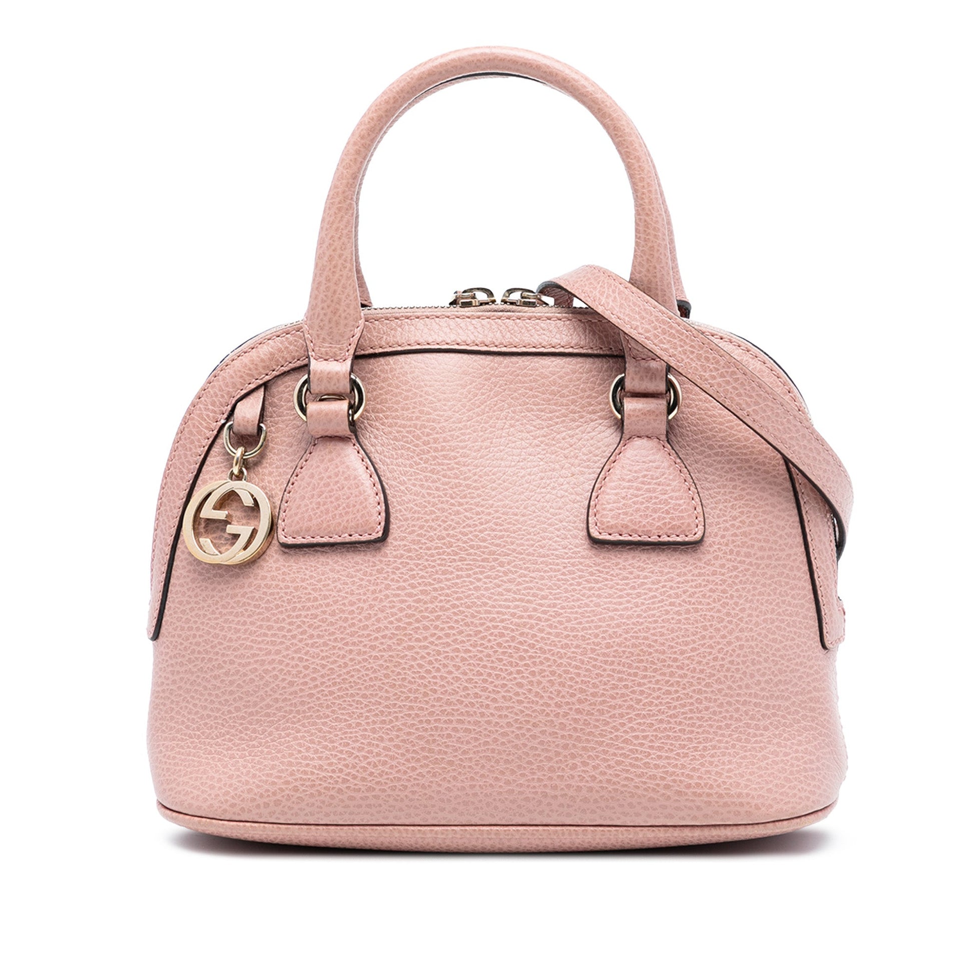 Gucci Mini Leather GG Charm Dome Satchel