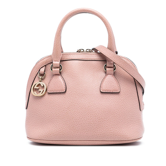 Gucci Mini Leather GG Charm Dome Satchel