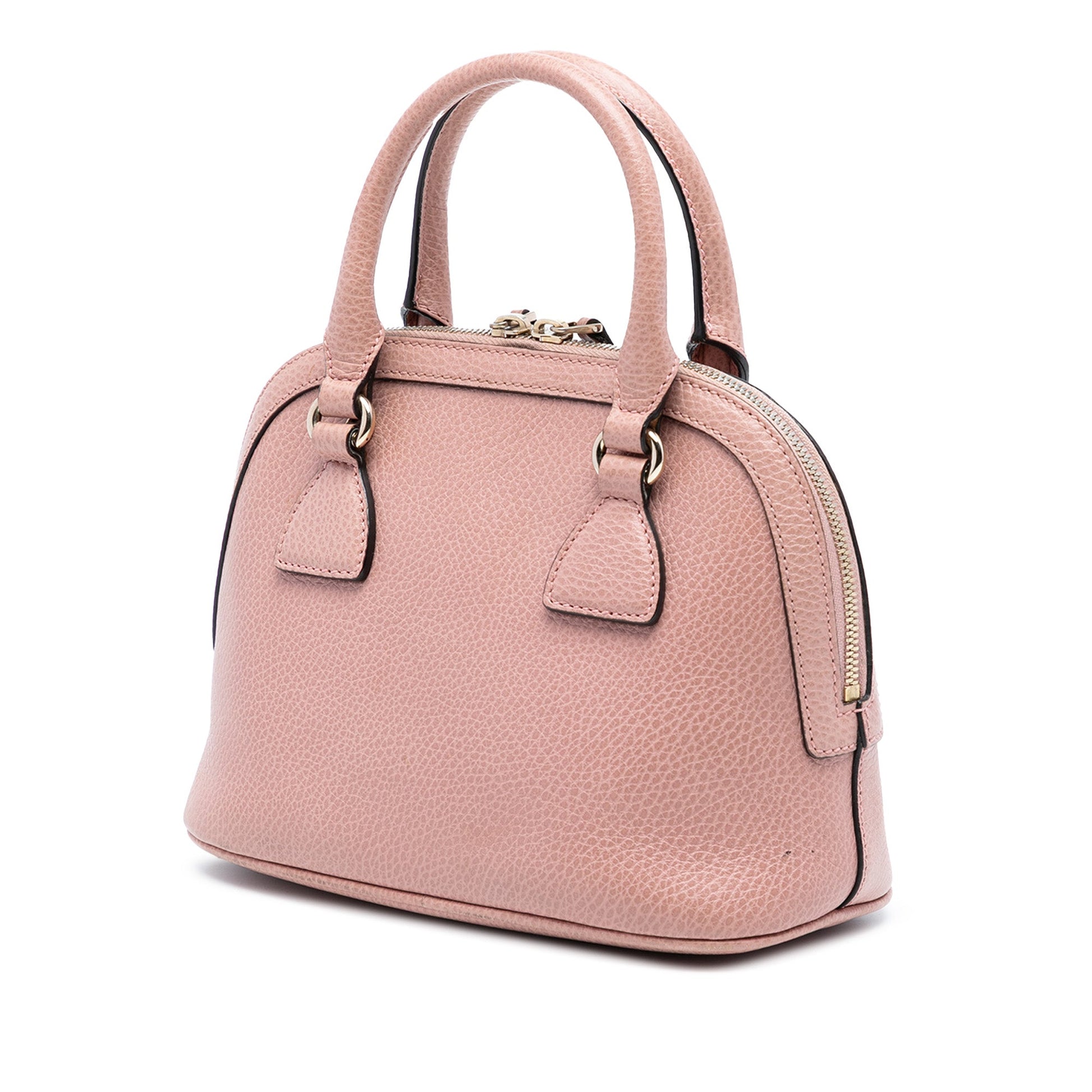 Gucci Mini Leather GG Charm Dome Satchel