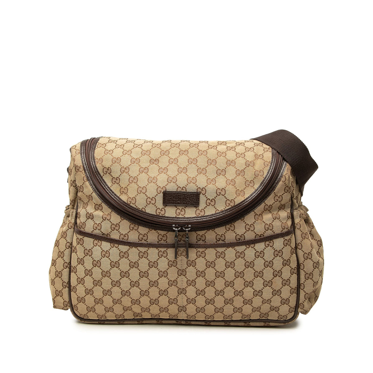 Gucci GG Canvas Diaper Bag — Beige
