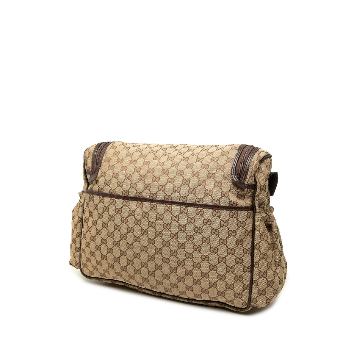Gucci GG Canvas Diaper Bag — Beige