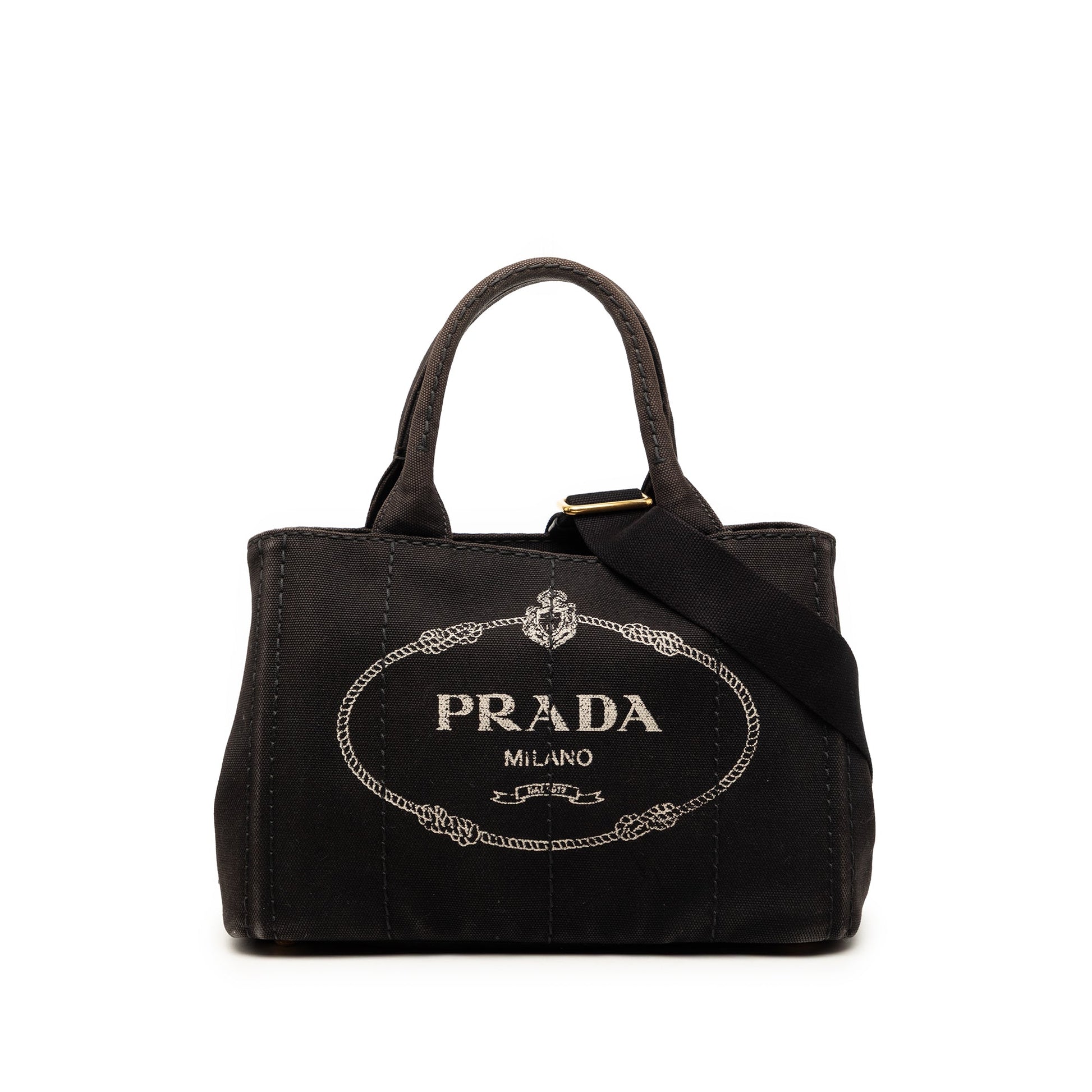 Prada Small Canvas Canapa Logo Satchel
