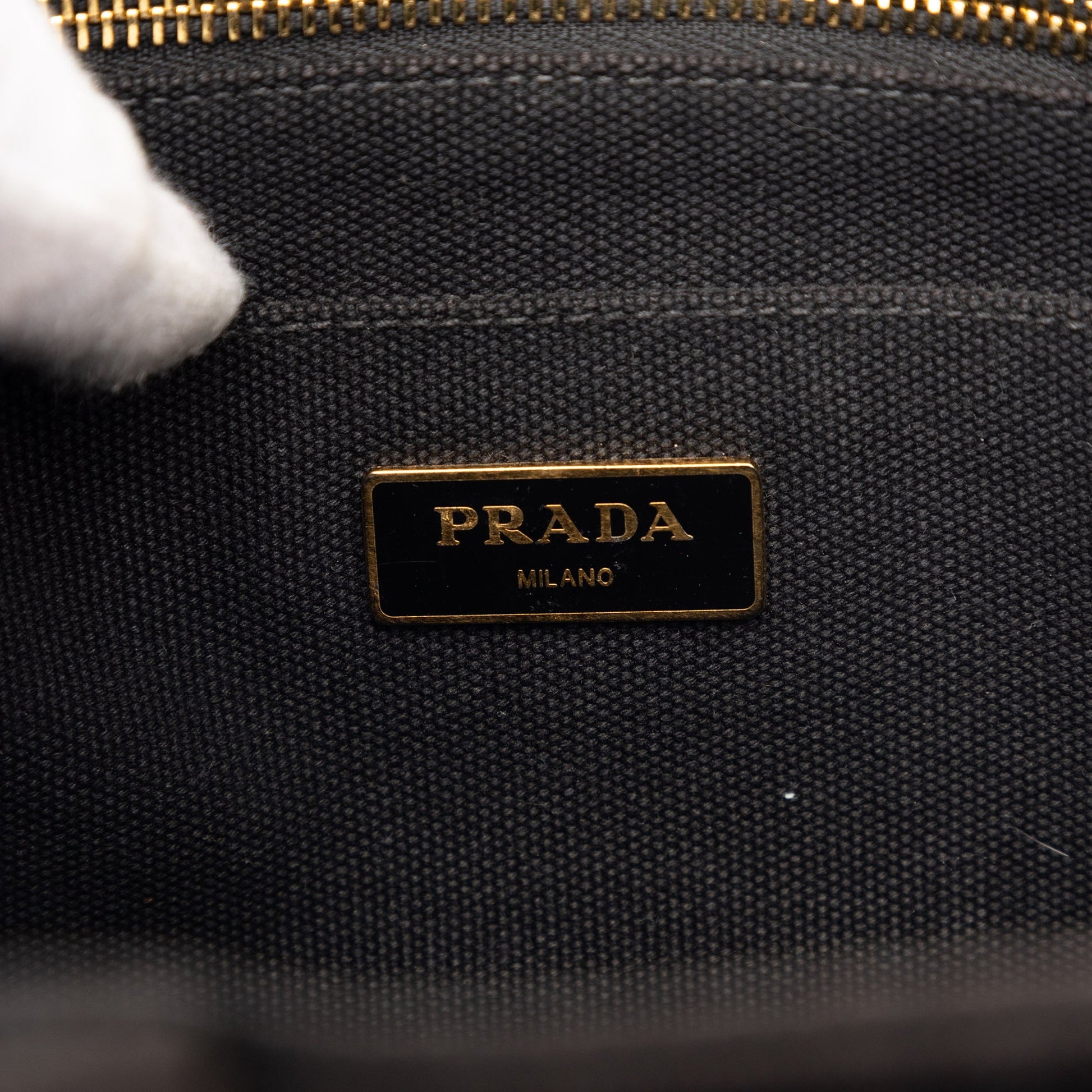 Prada Small Canvas Canapa Logo Satchel