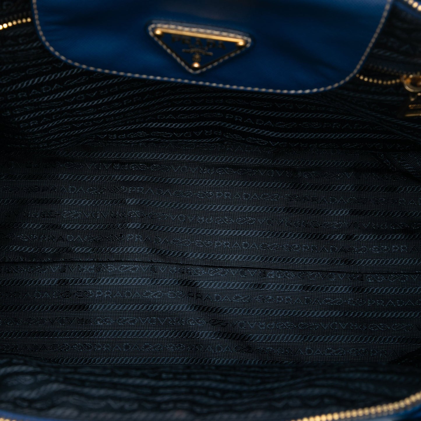 Prada Saffiano Trimmed Tessuto Satchel