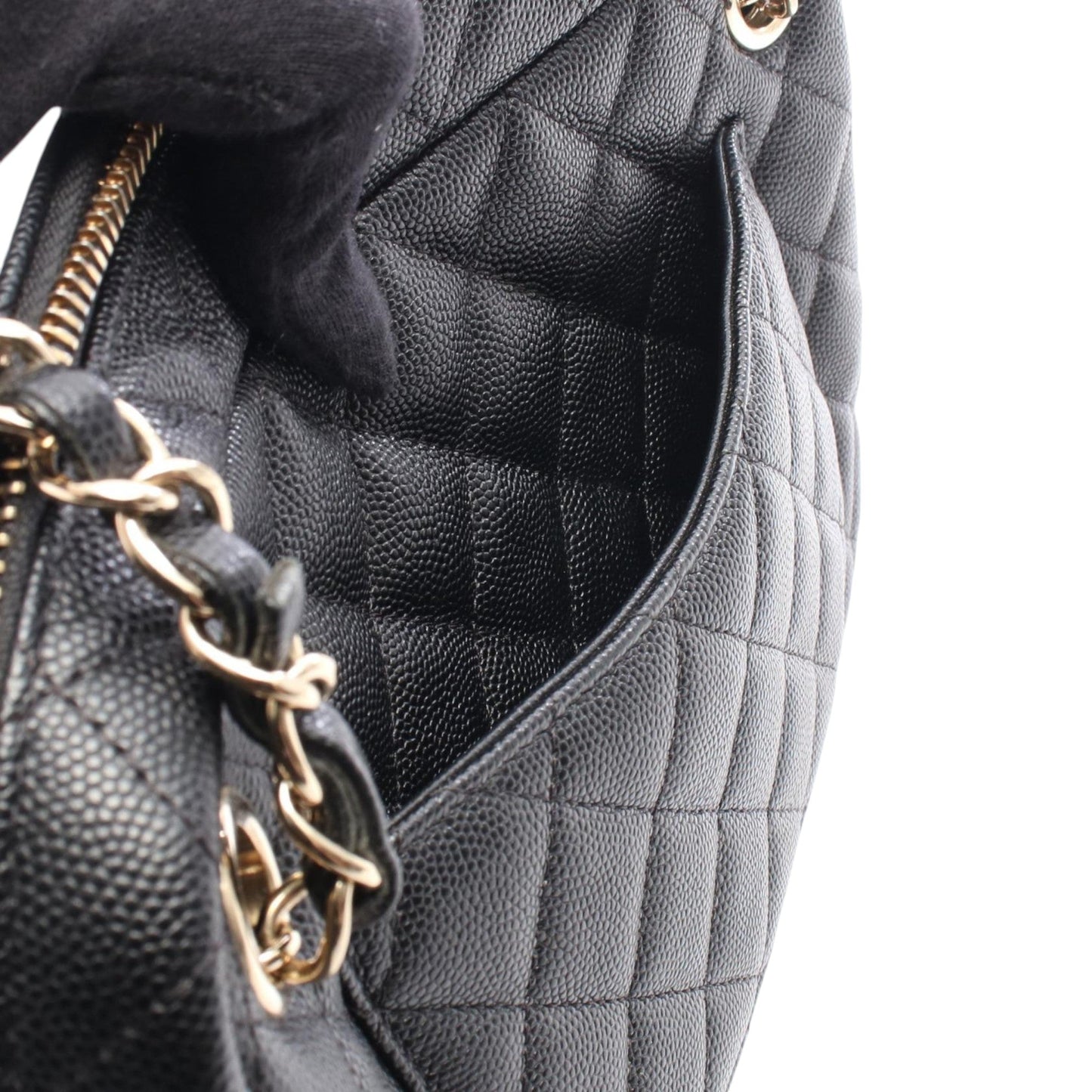 Chanel CC Quilted Caviar Front Pocket Camera Bag