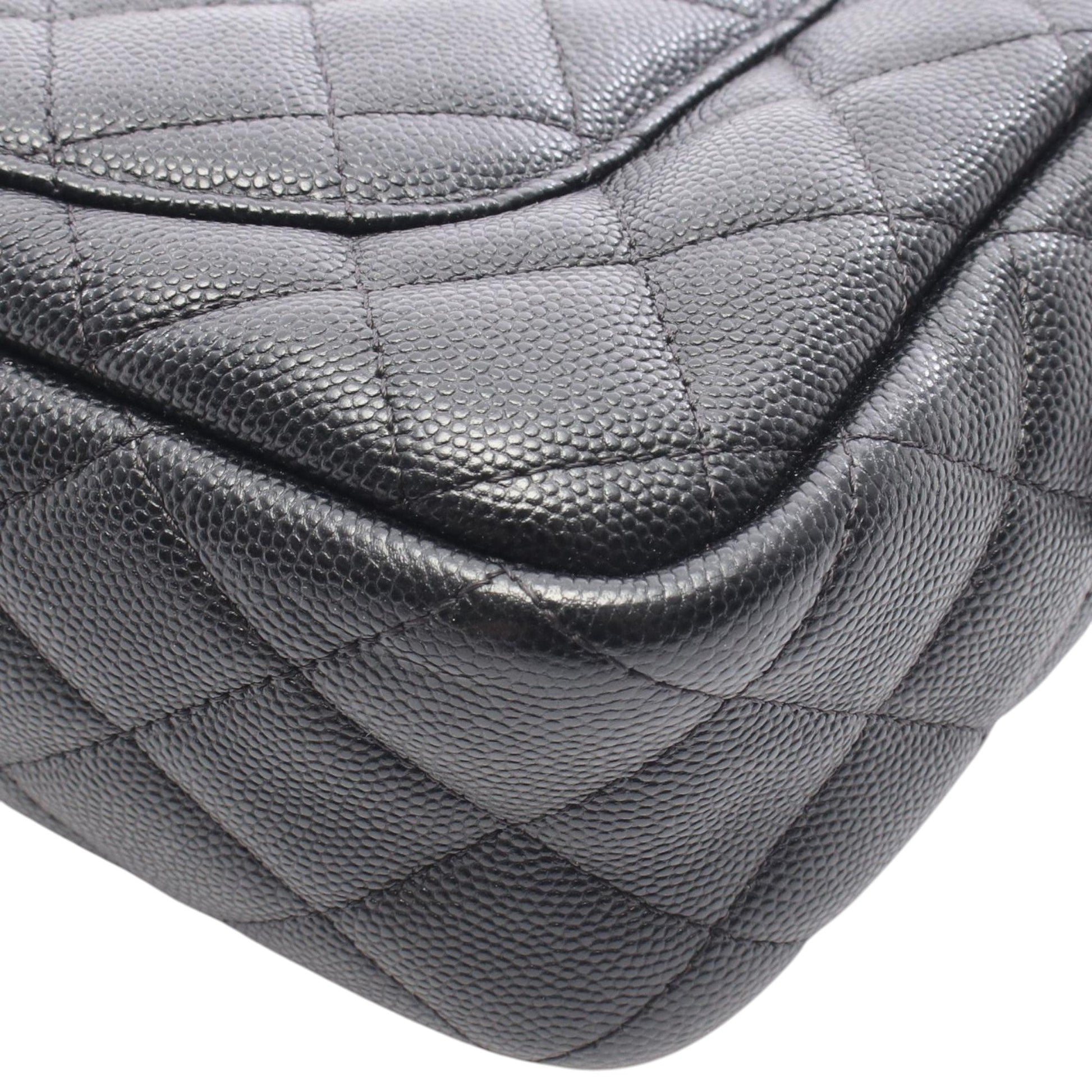 Chanel CC Quilted Caviar Front Pocket Camera Bag