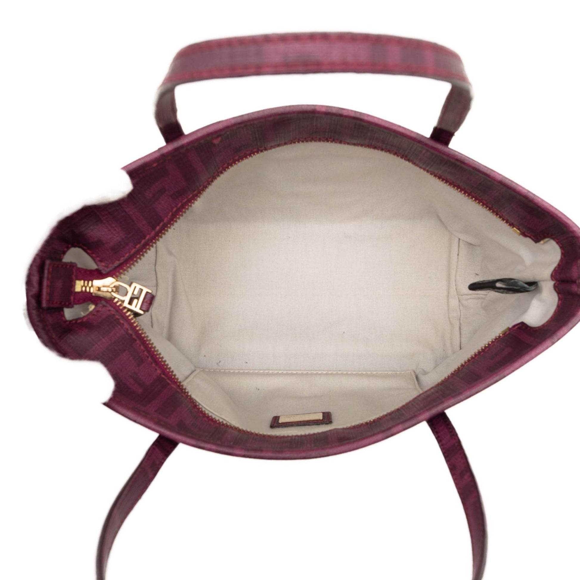 Fendi Small Zucca Floral Embroidered Spalmati Roll Tote