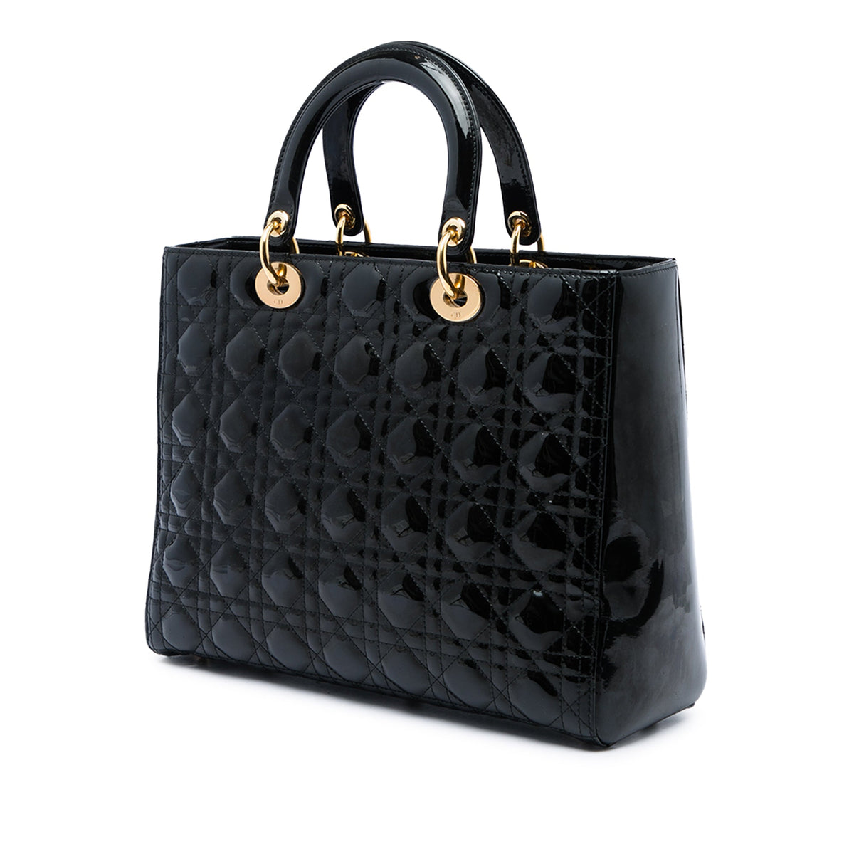 Dior Large Patent Cannage Lady Dior