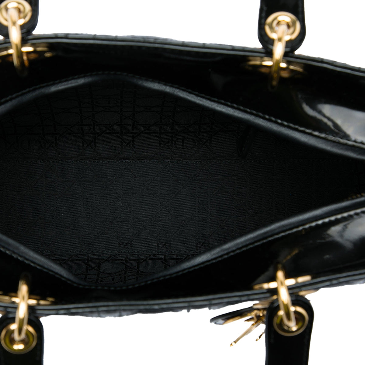 Dior Large Patent Cannage Lady Dior