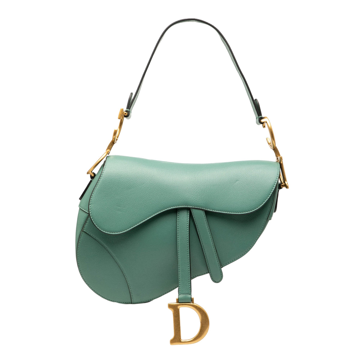 Dior Mini Goatskin Saddle Bag — Green