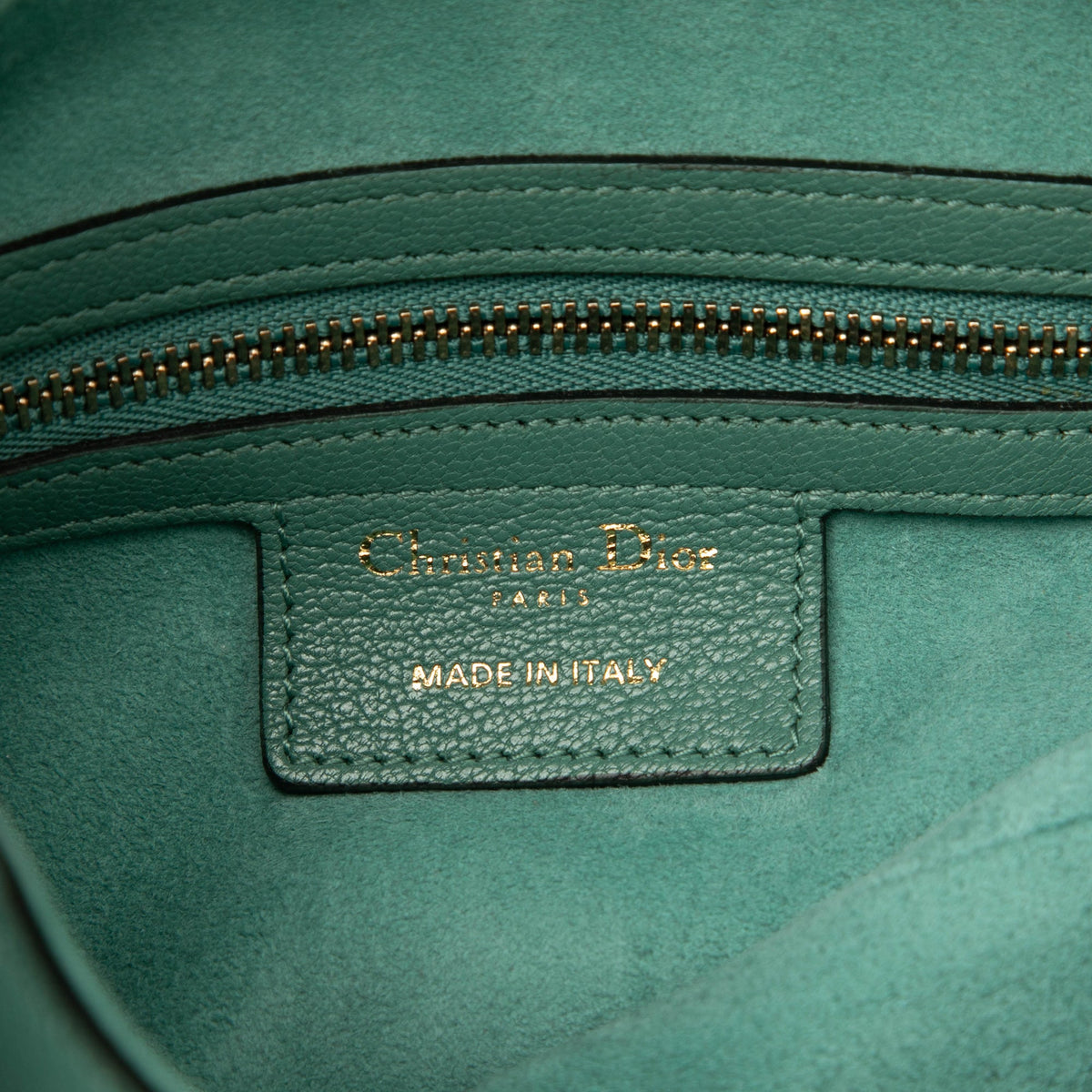 Dior Mini Goatskin Saddle Bag — Green