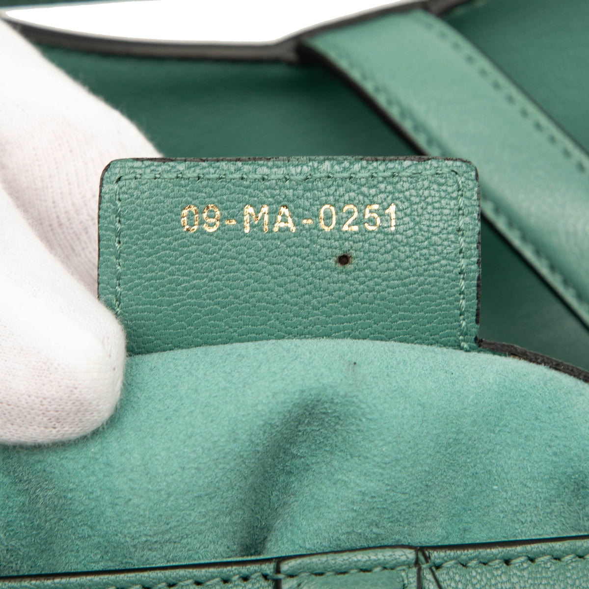 Dior Mini Goatskin Saddle Bag — Green