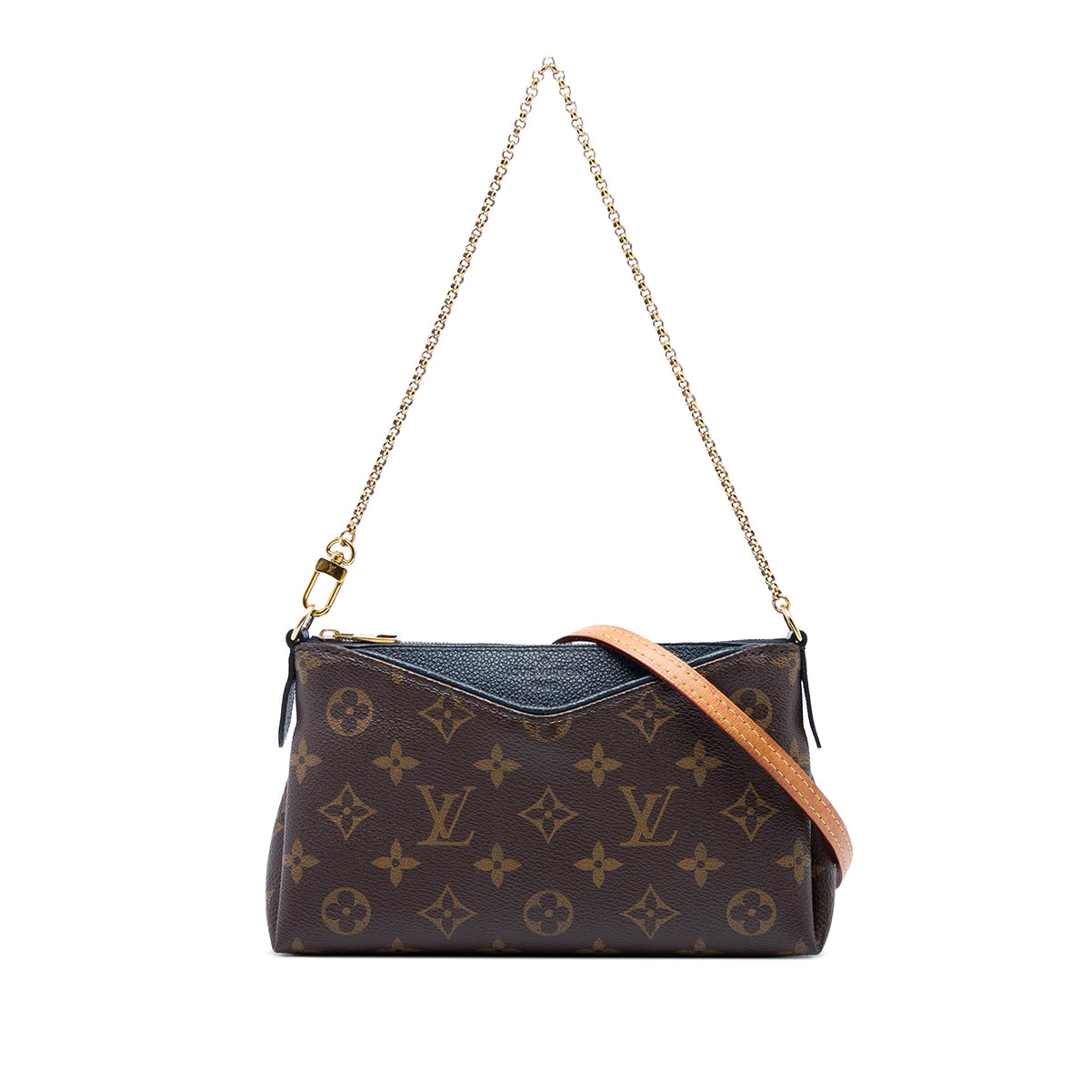 Louis Vuitton Monogram Pallas Clutch — Blue