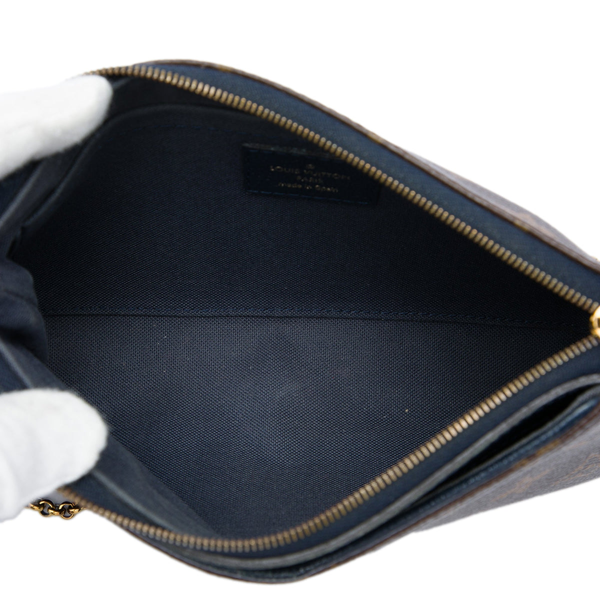 Louis Vuitton Monogram Pallas Clutch — Blue