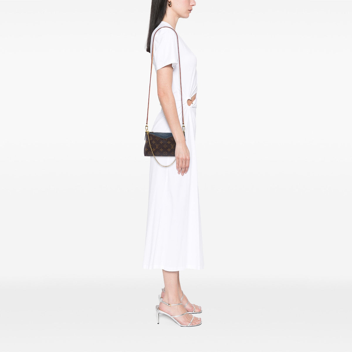 Louis Vuitton Monogram Pallas Clutch — Blue