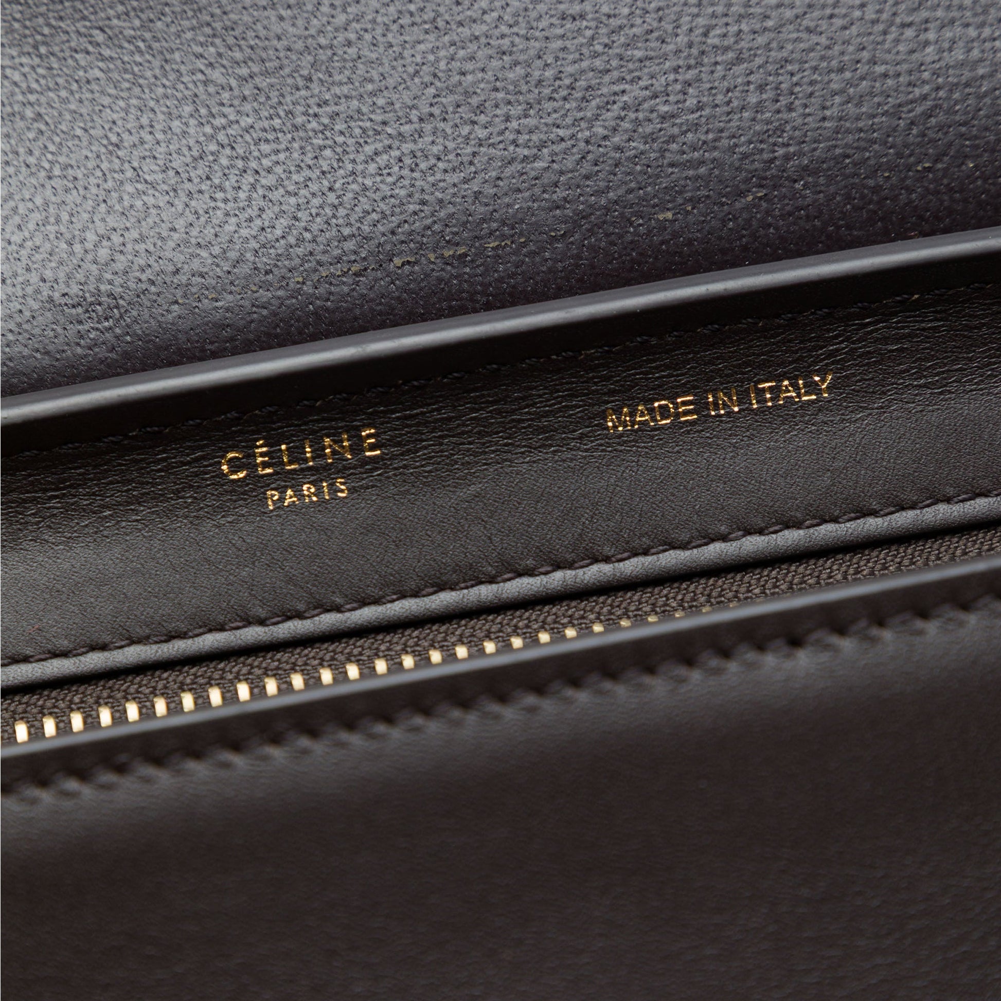 Celine Small Tricolor Calfskin and Suede Trapeze Satchel