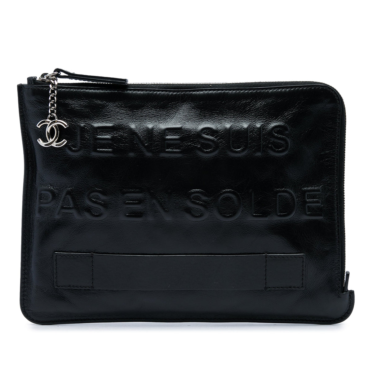 Chanel Distressed Calfskin Je Ne Suis Pas En Solde Clutch