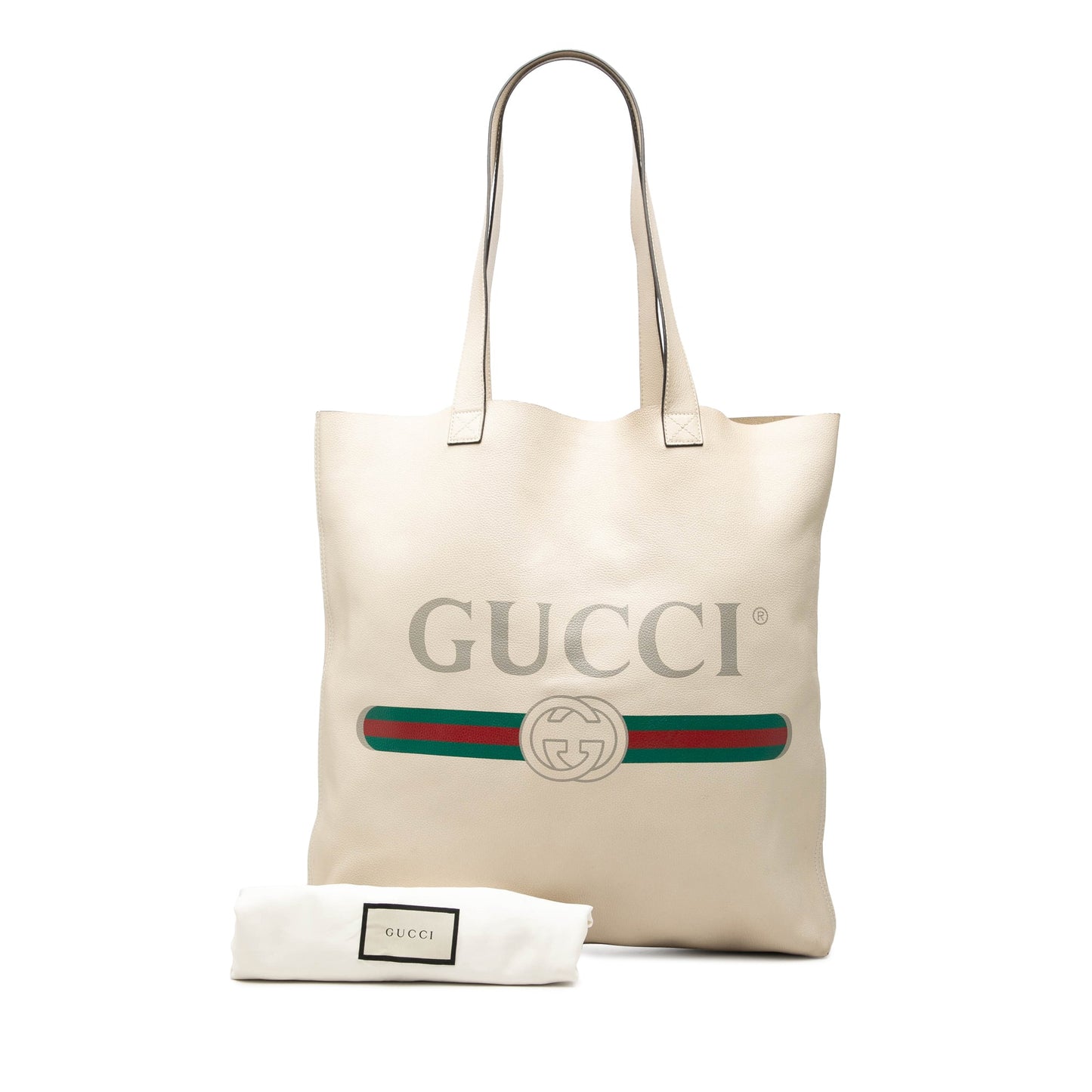 Gucci Calfskin Logo Tote