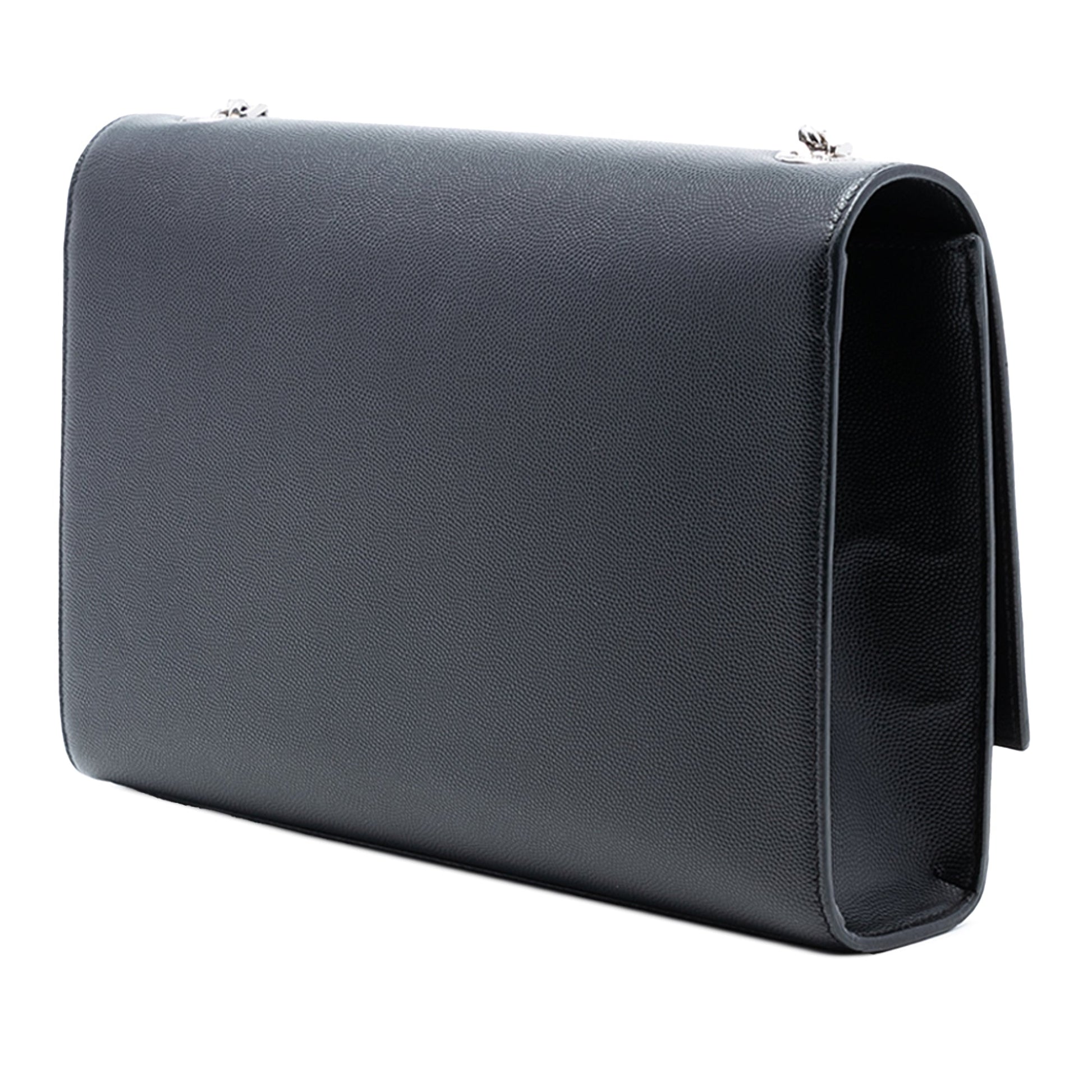 Saint Laurent Medium Grain De Poudre Leather Monogram Kate Crossbody