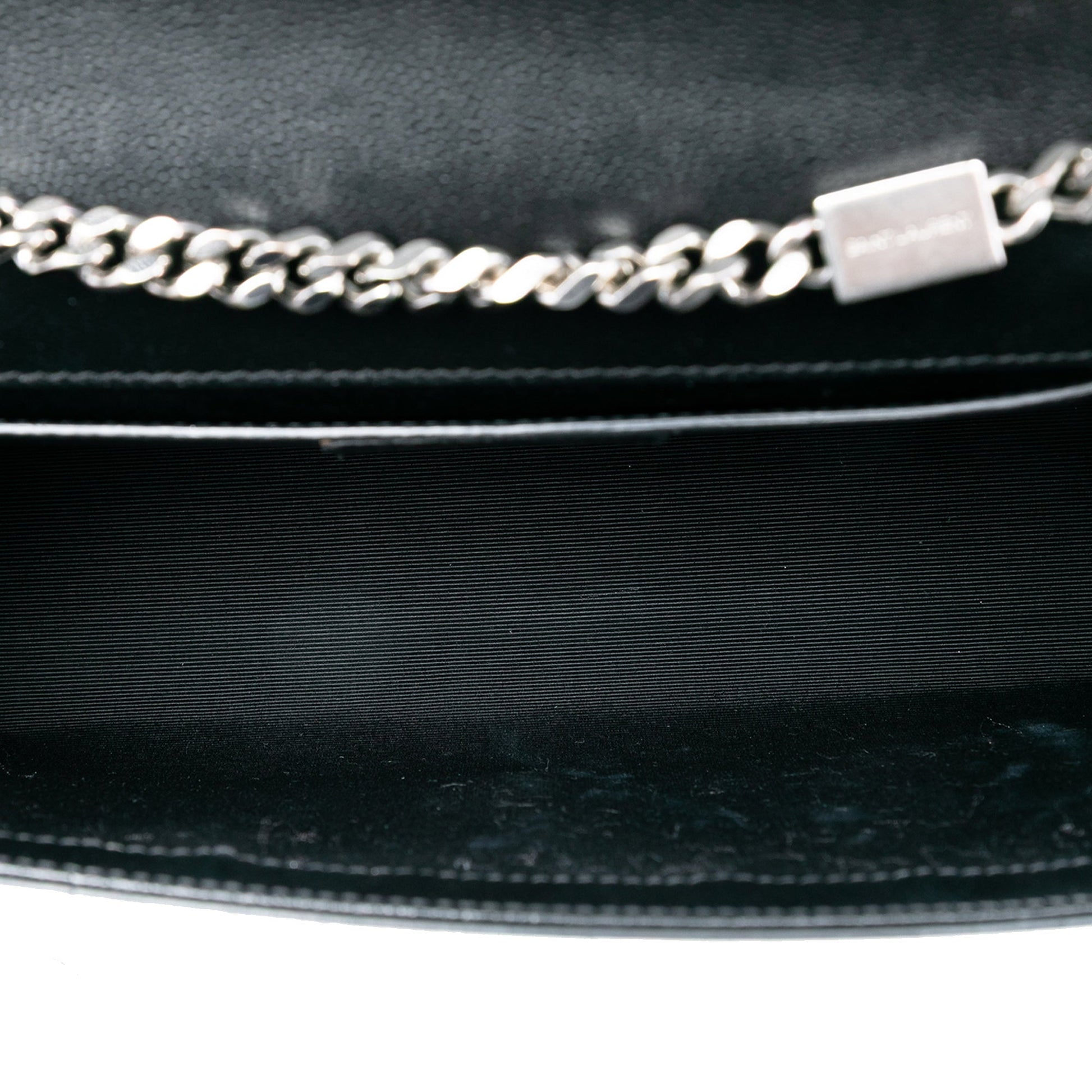 Saint Laurent Medium Grain De Poudre Leather Monogram Kate Crossbody