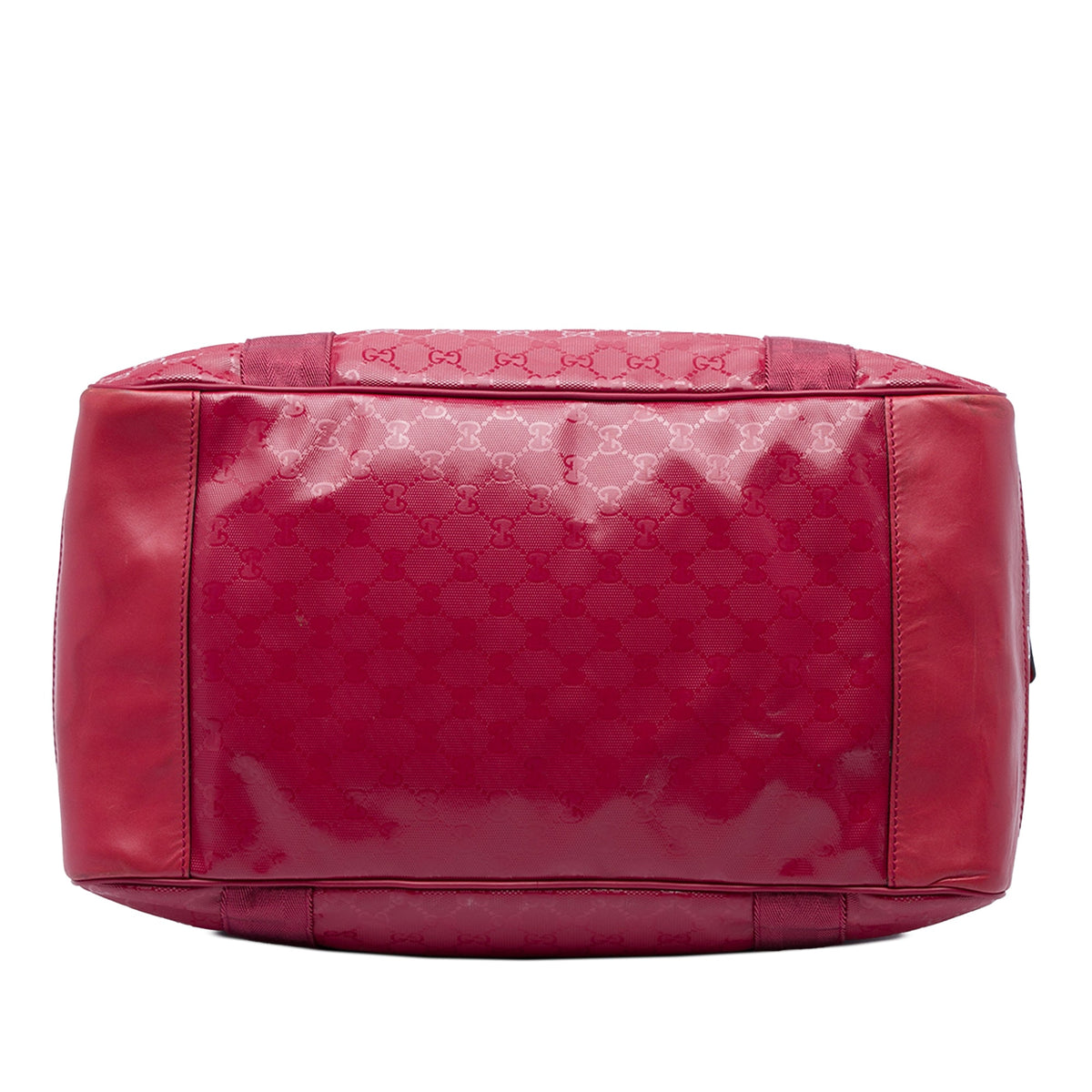 Gucci Large GG Imprime Duffle Bag — Red