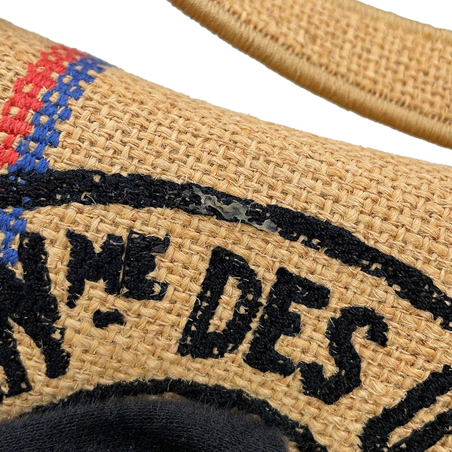 Dior Jute Union Embroidered Saddle Bag