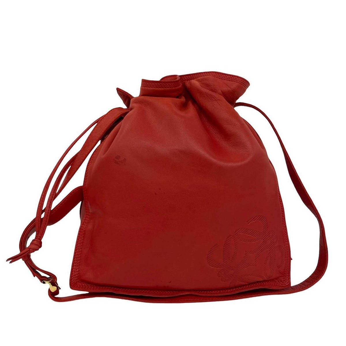LOEWE Embossed Leather Flamenco Tassel Crossbody