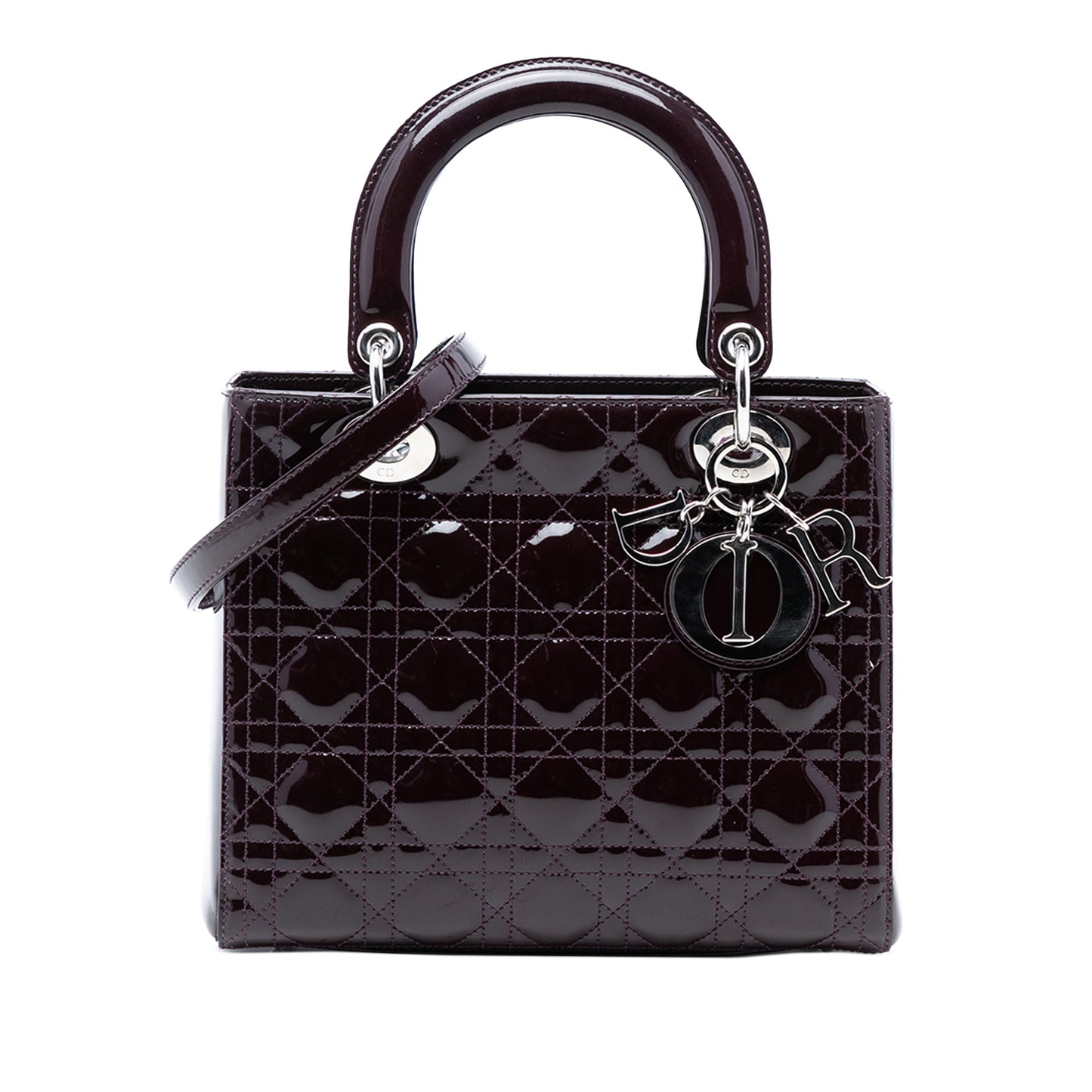 Dior Medium Patent Cannage Lady Dior