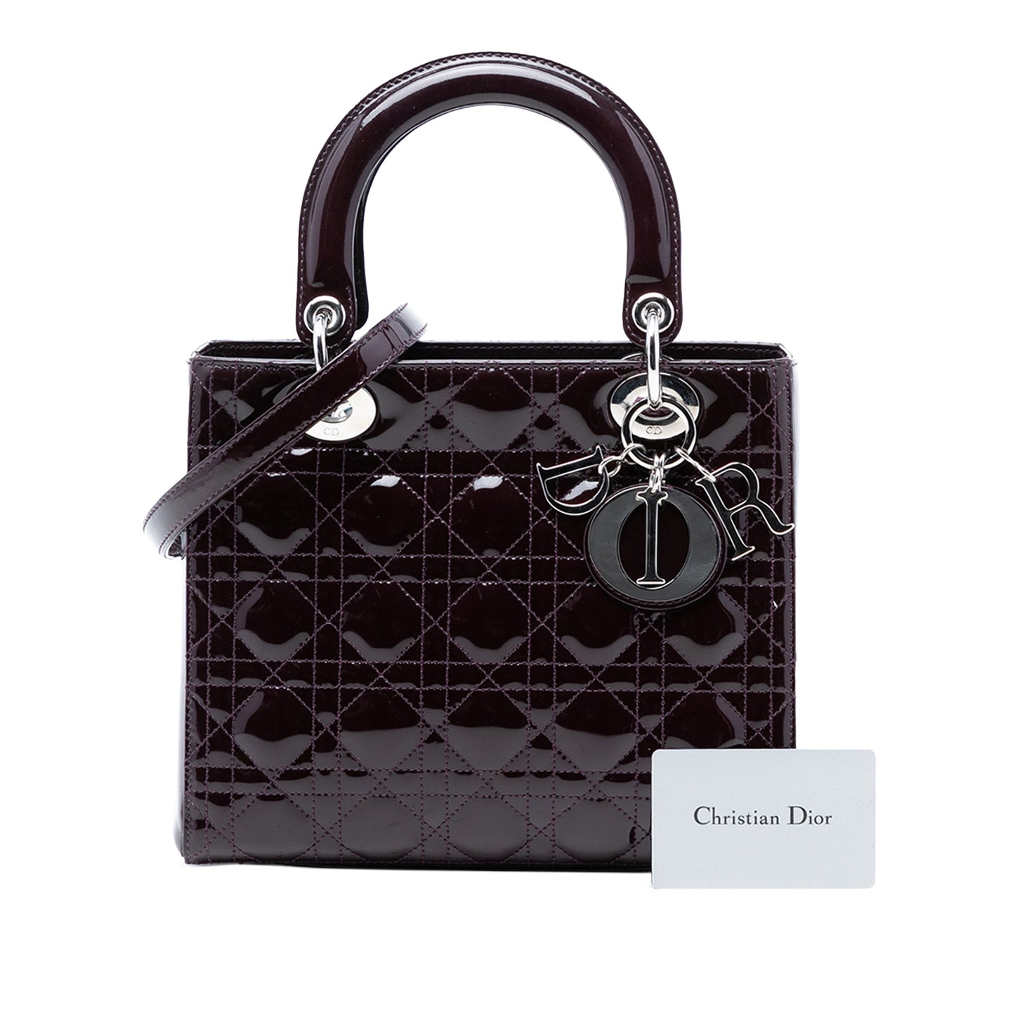Dior Medium Patent Cannage Lady Dior