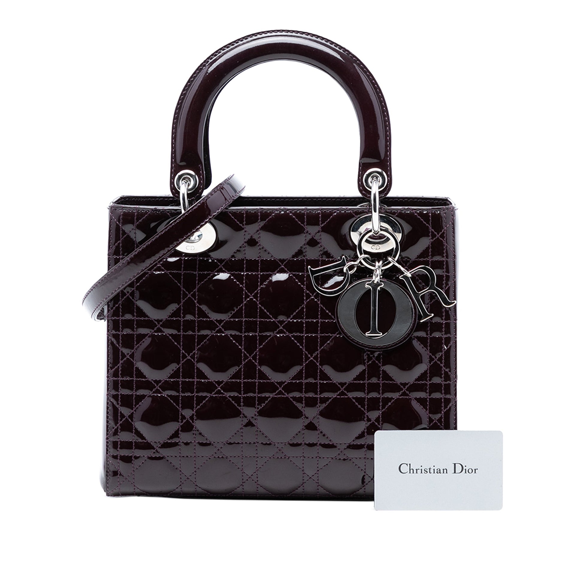 Dior Medium Patent Cannage Lady Dior