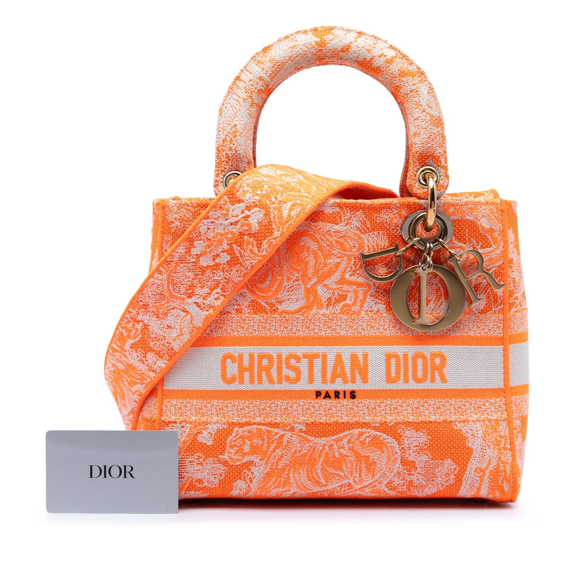 Dior Medium Embroidered Canvas Toile De Jouy Lady D Lite