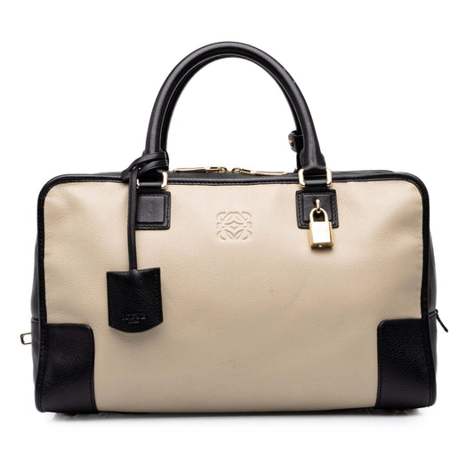 LOEWE Bicolor Leather Amazona 36 — Beige