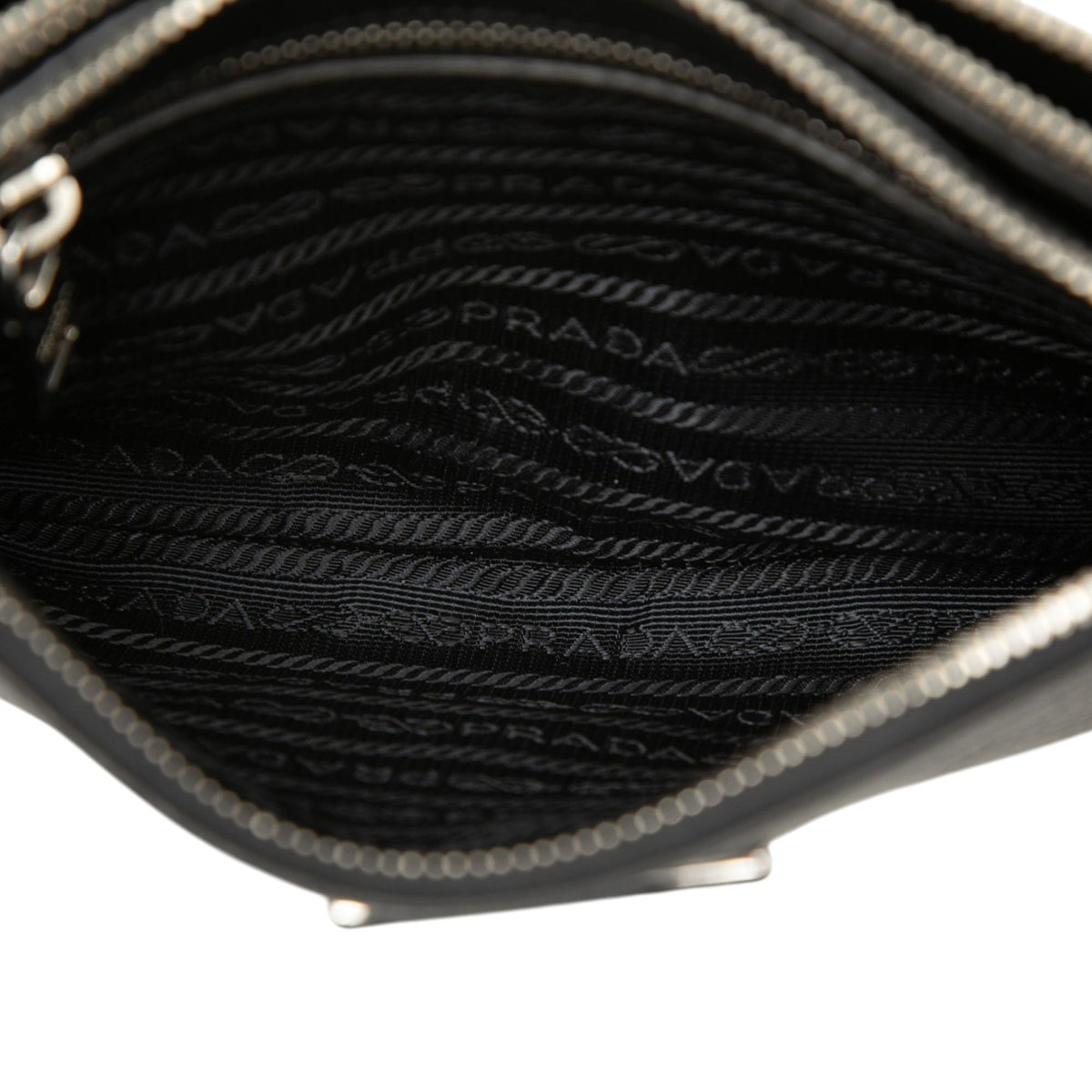 Prada Vitello Phenix Double Zip Crossbody