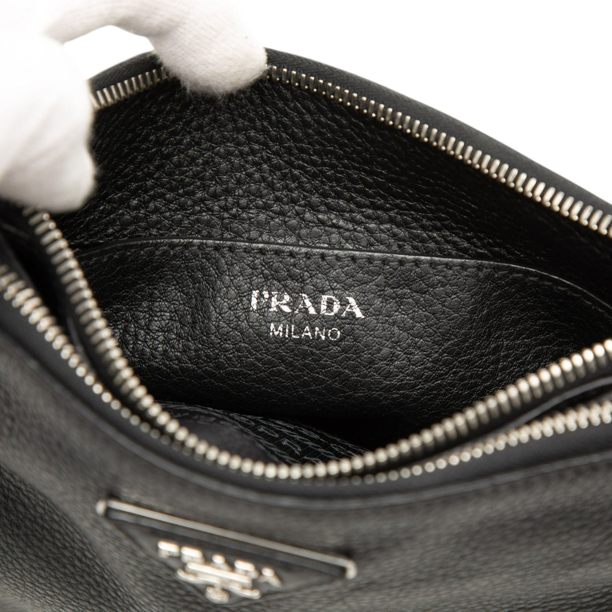 Prada Vitello Phenix Double Zip Crossbody