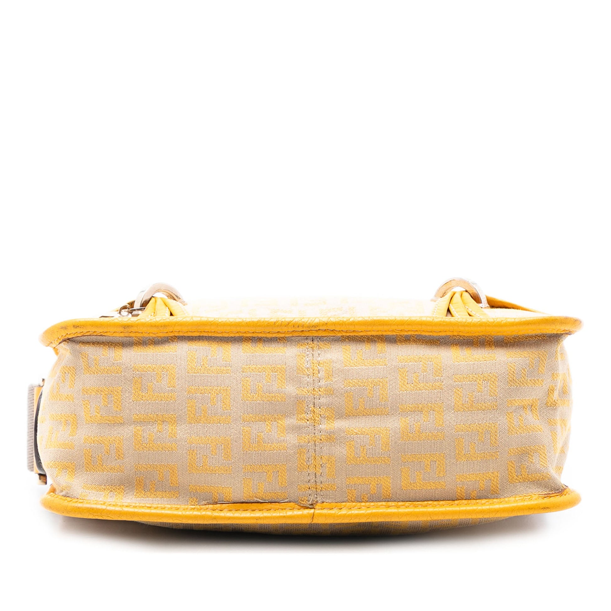 Fendi Zucchino Canvas F Charm Crossbody