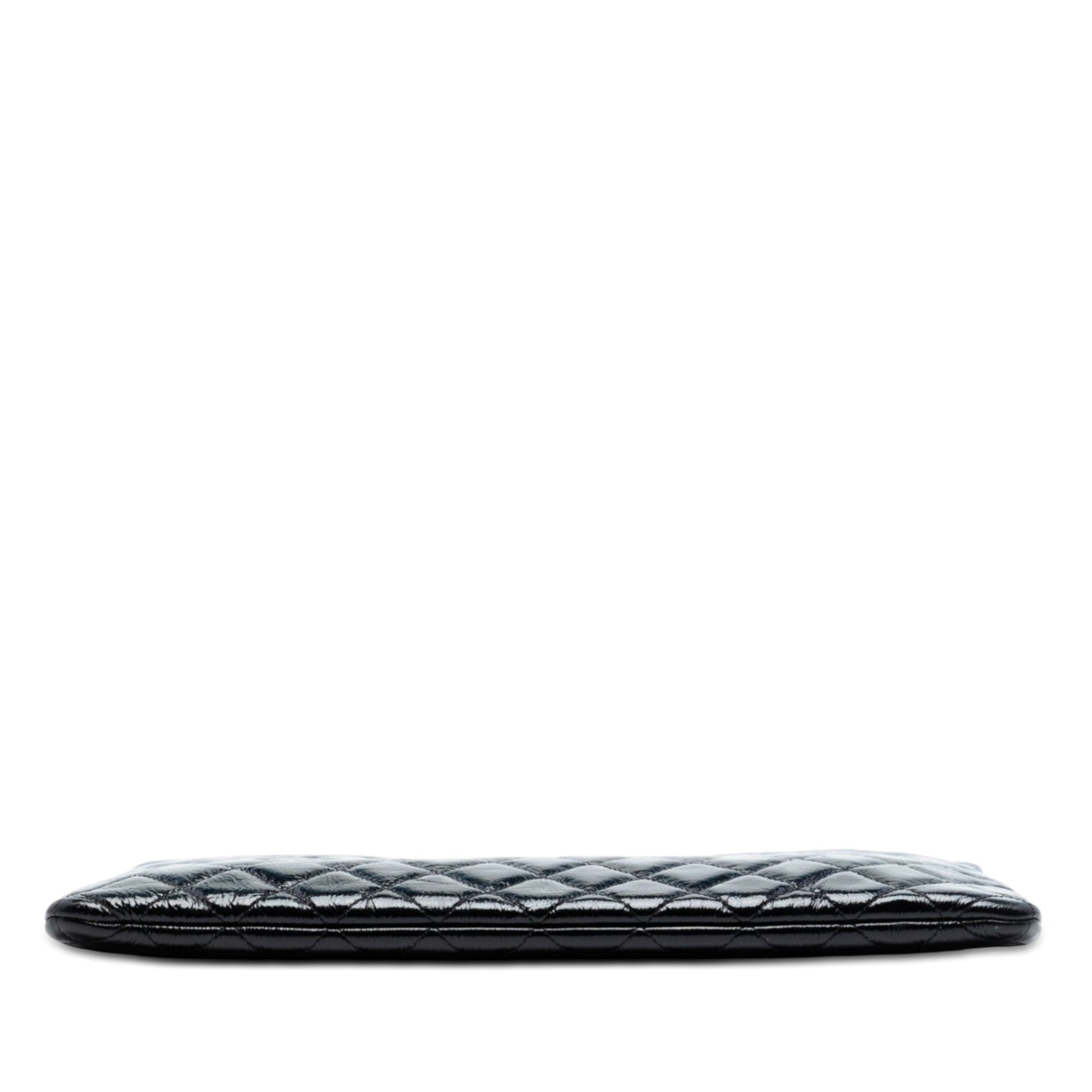 Chanel Large Quilted Patent O Case Clutch