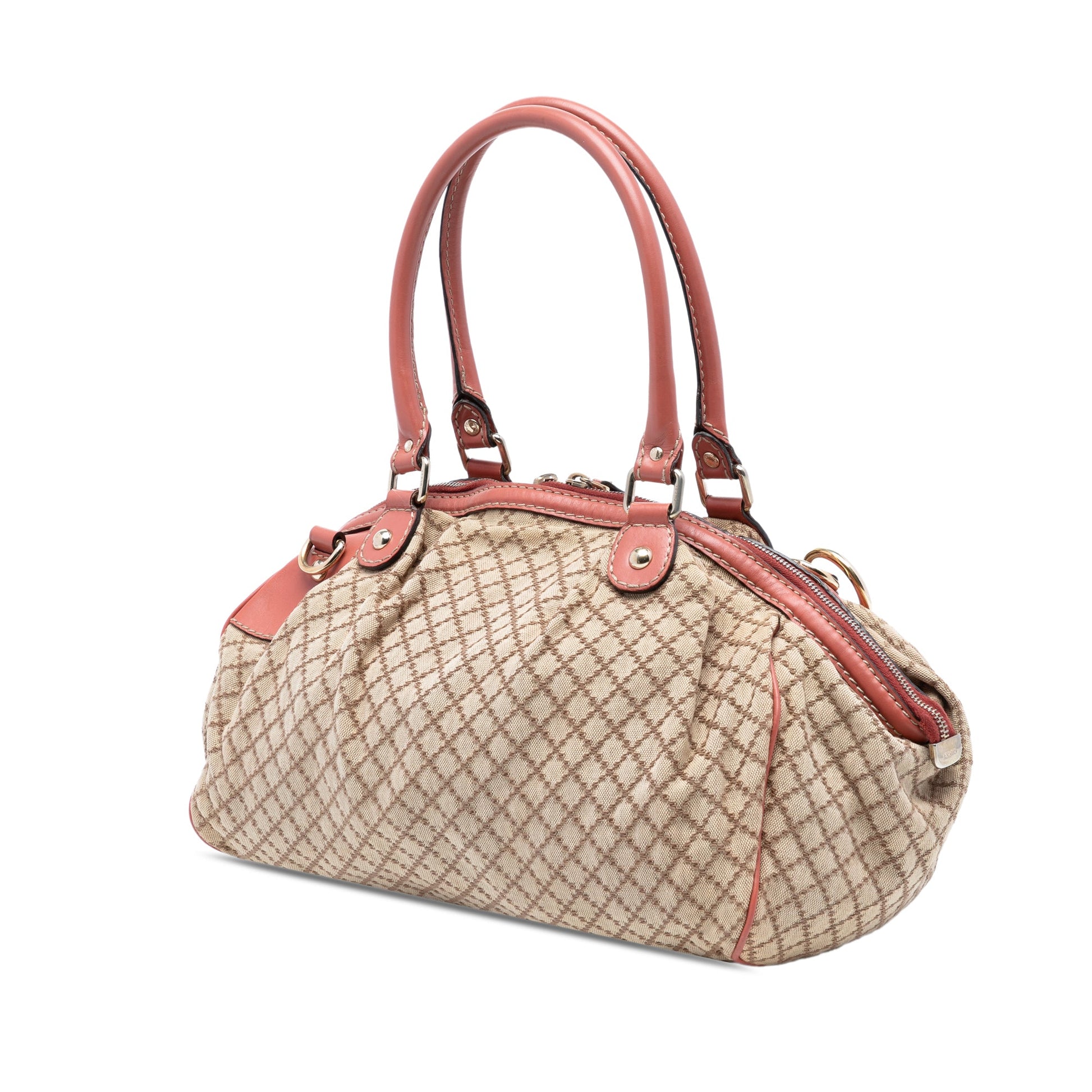 Gucci Diamante Canvas Sukey Satchel