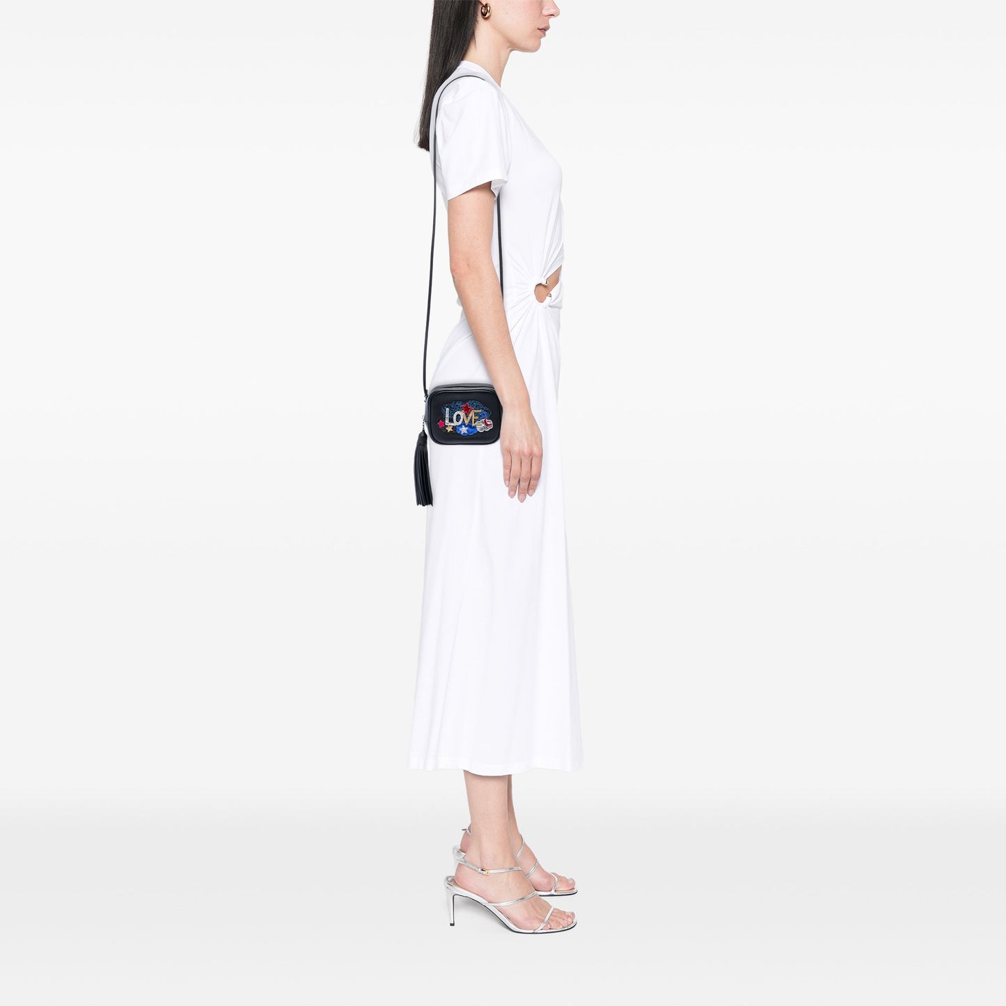 Saint Laurent Mini Embroidered Nappa Love Blogger Camera Bag