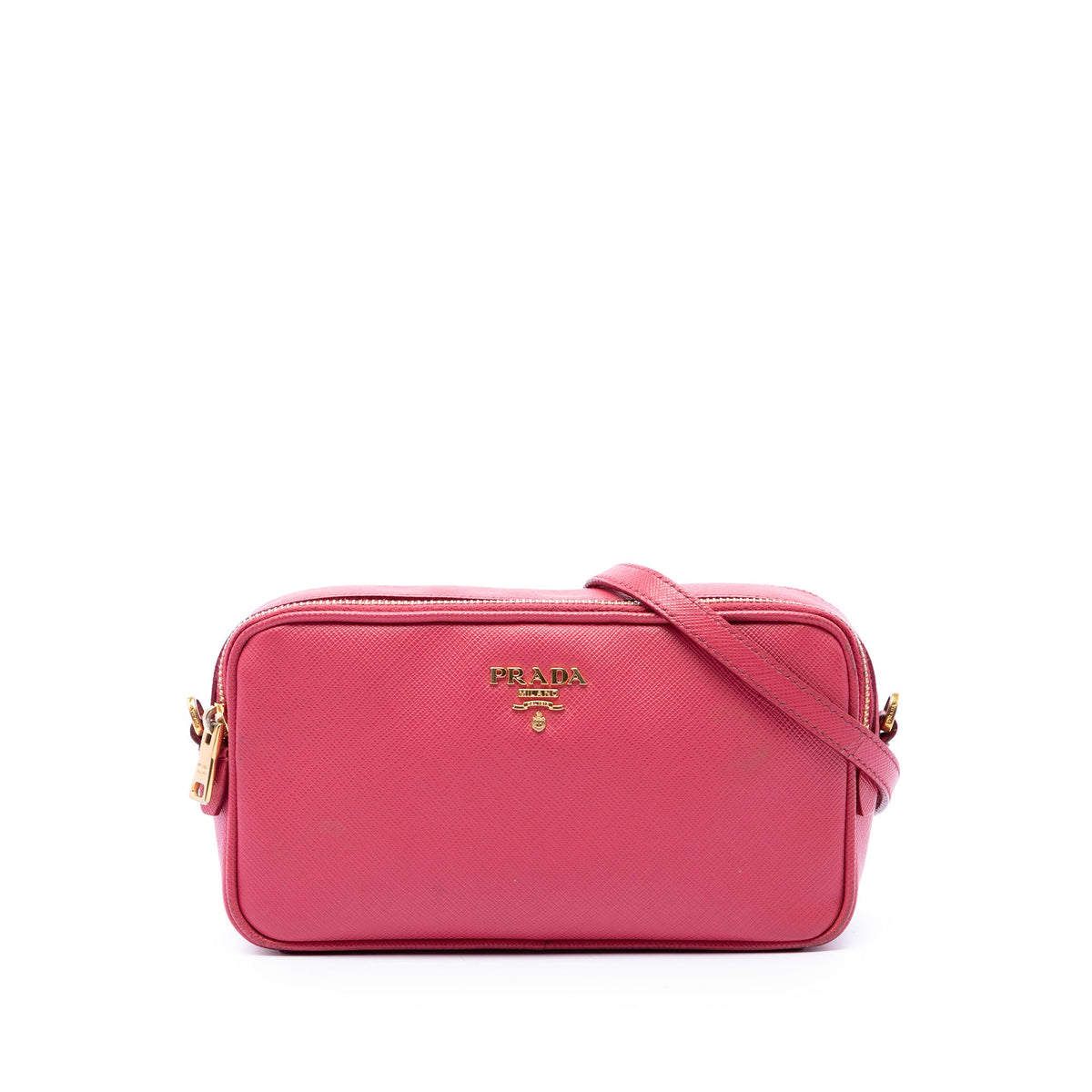 Prada Mini Saffiano Double Zip Camera Bag