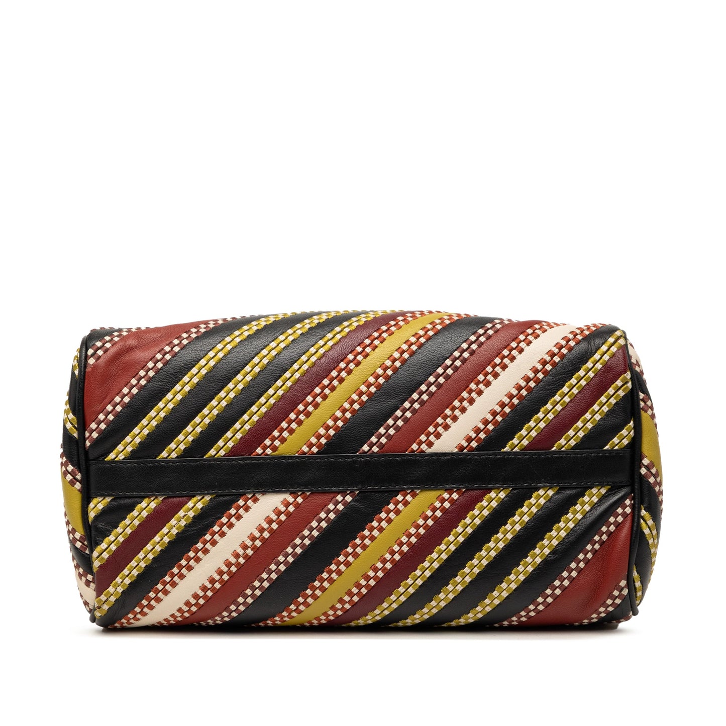 Bottega Veneta Nappa Diagonal Stripe Boston Bag