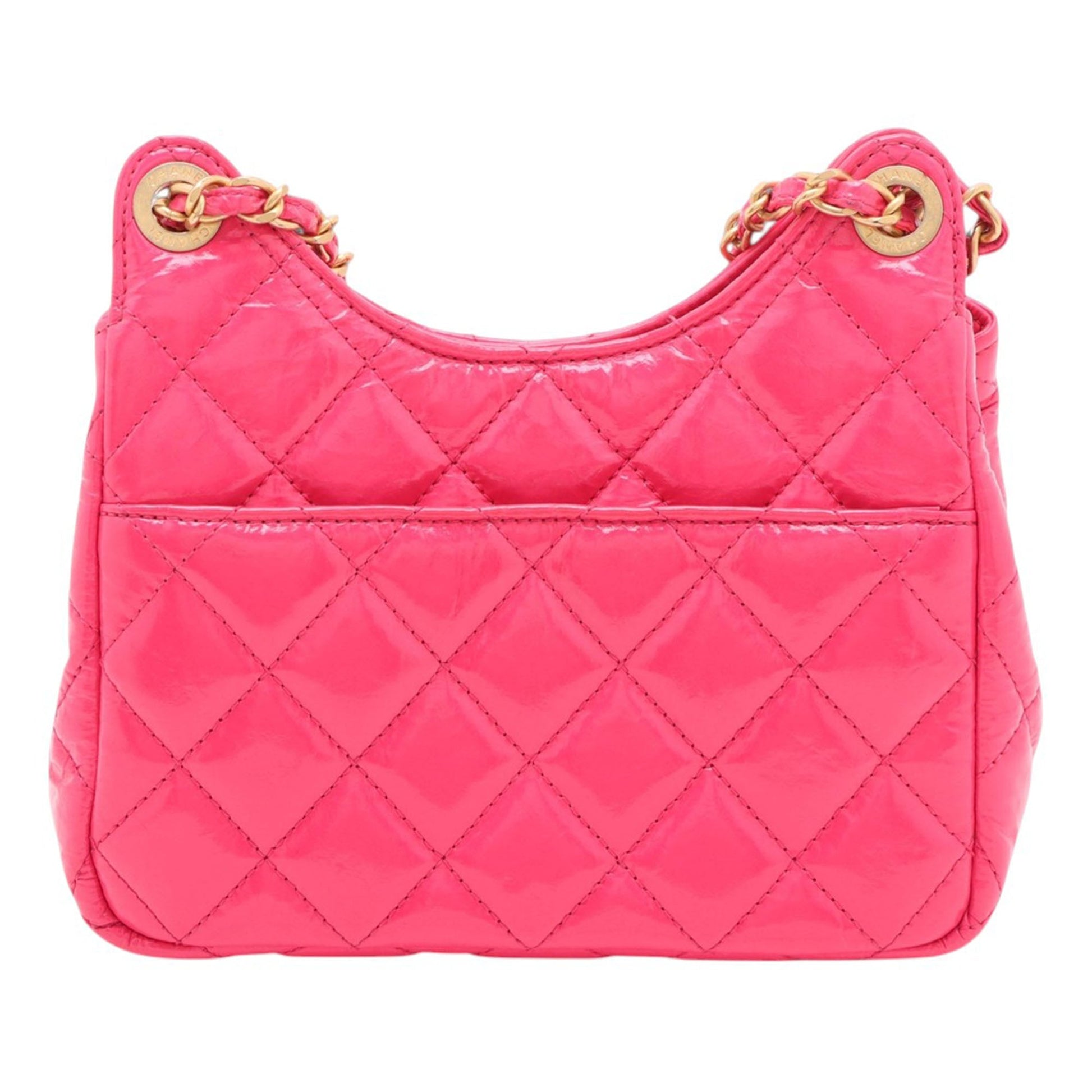 Chanel Medium Shiny Crumpled Calfskin Wavy CC Hobo