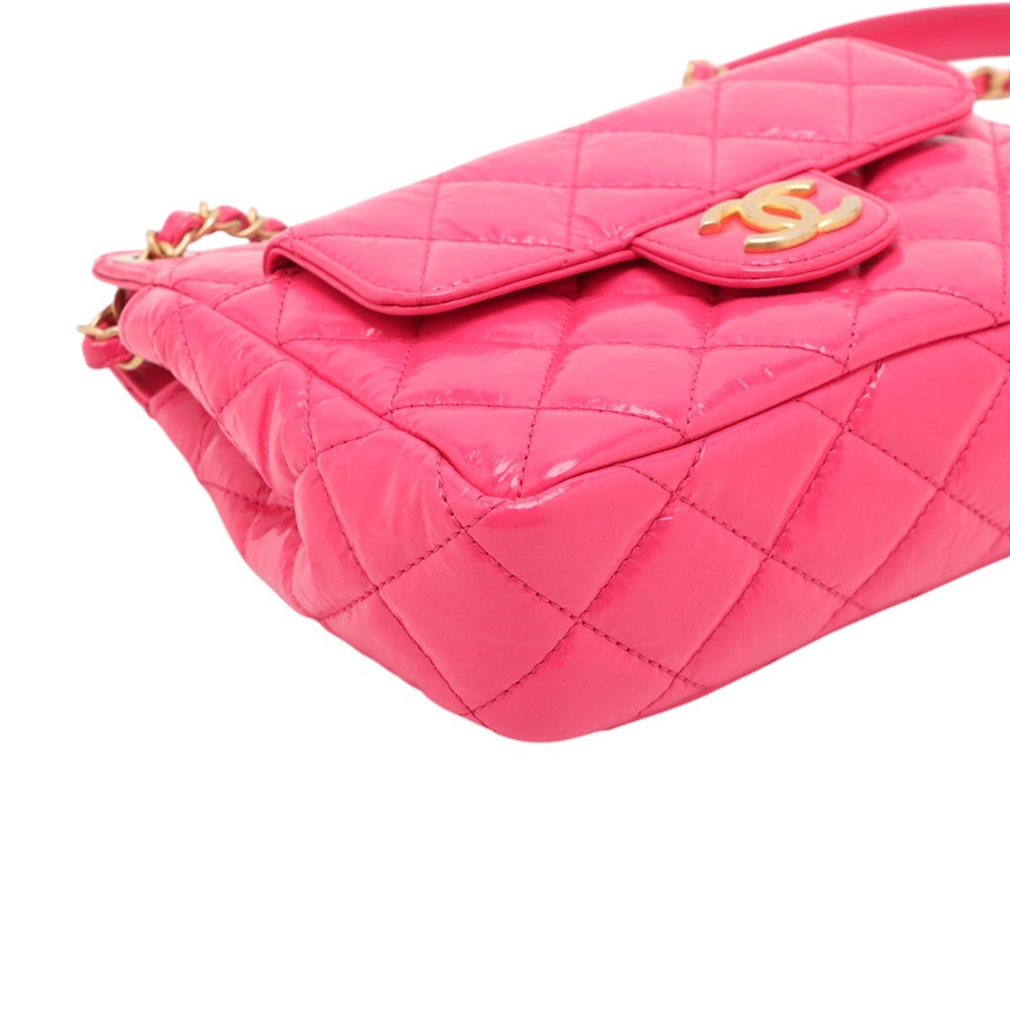 Chanel Medium Shiny Crumpled Calfskin Wavy CC Hobo