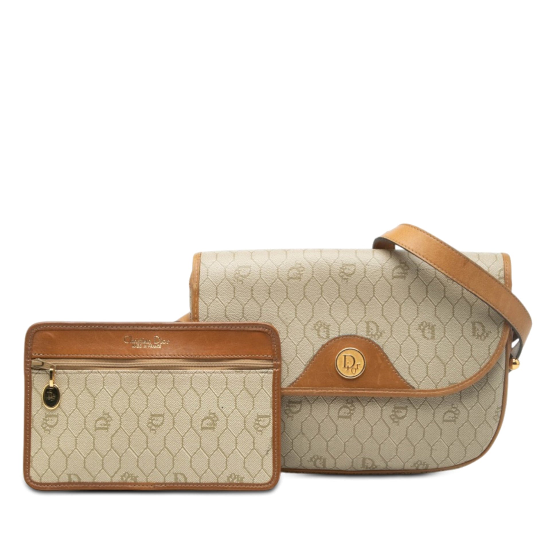 Honeycomb Coated Canvas Crossbody