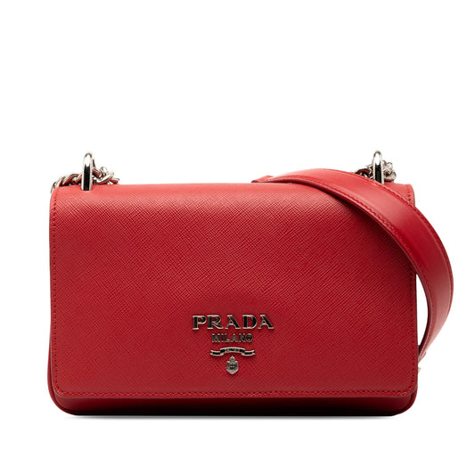 Prada Saffiano and City Calf Chain Crossbody