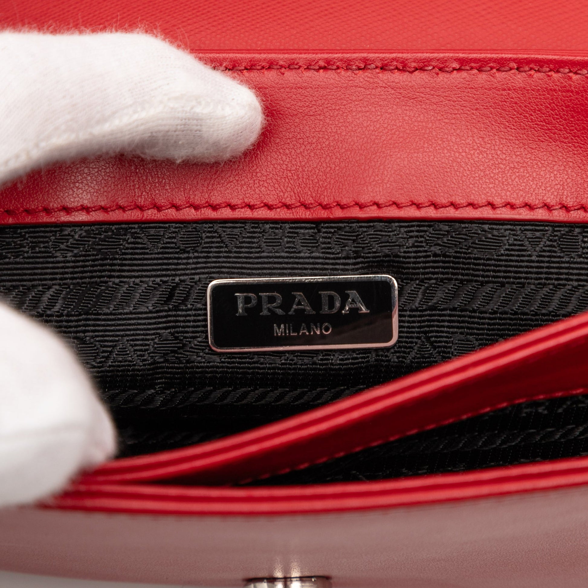 Prada Saffiano and City Calf Chain Crossbody
