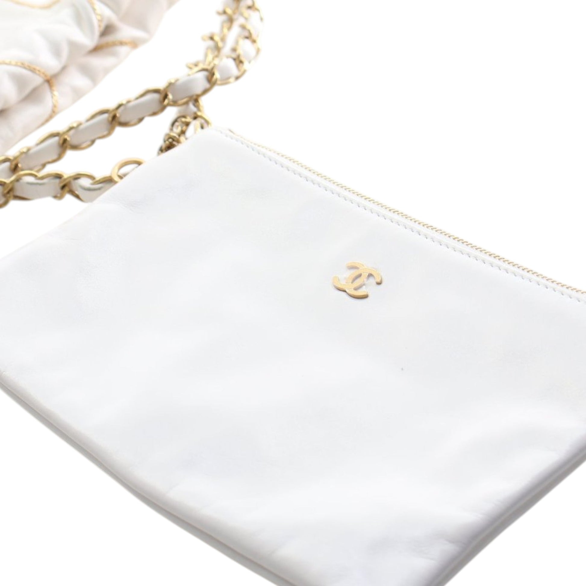 Small Quilted Shiny Calfskin Chain 22 Handbag
